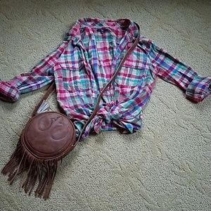 Gap~plaid shirt.